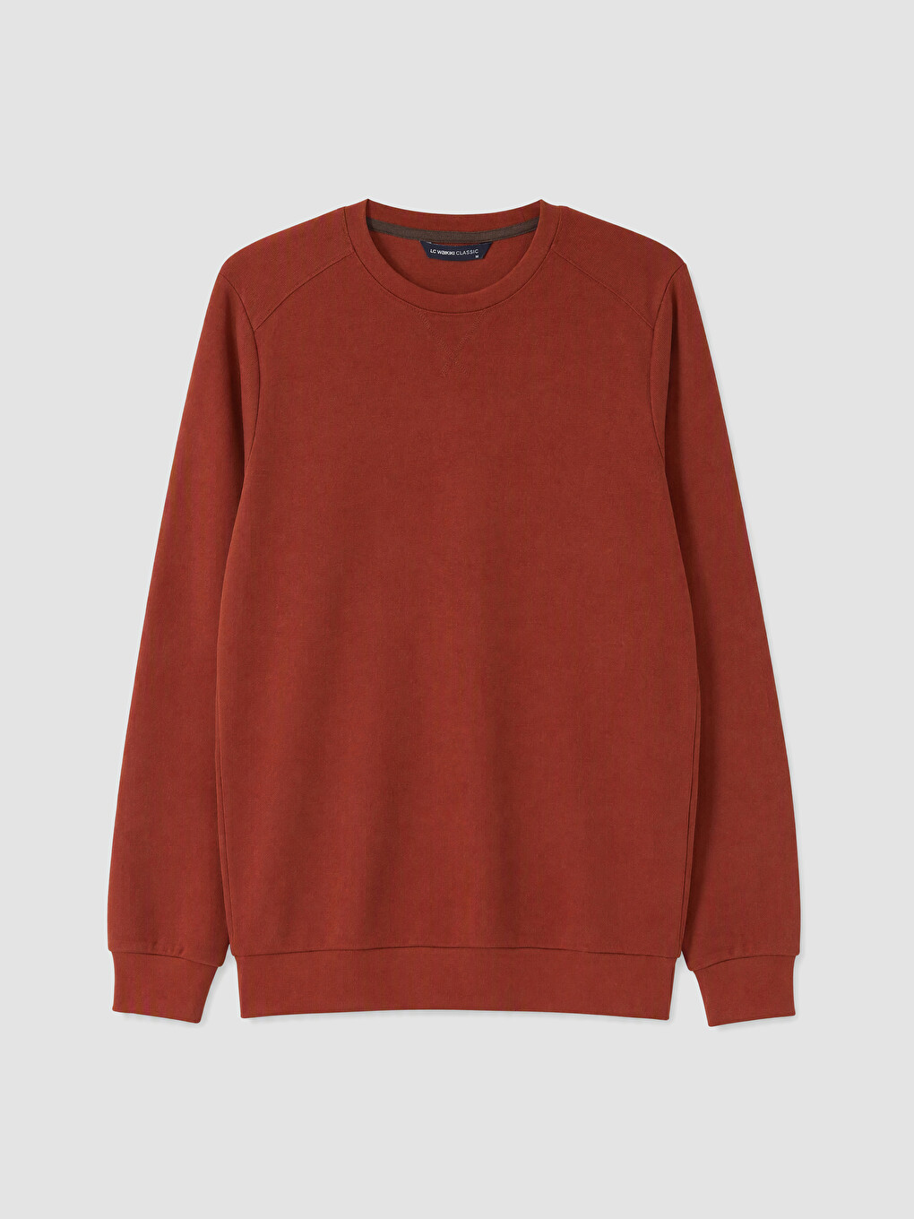 Mashkull Ngjyre Kafe Sweatshirt-3