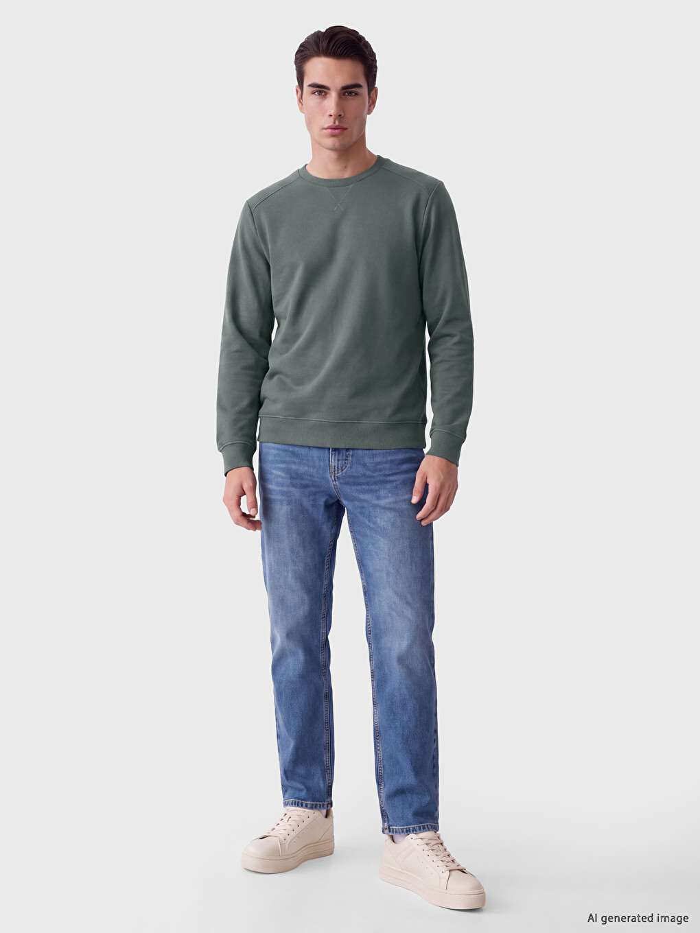 Man Green Sweatshirt-1