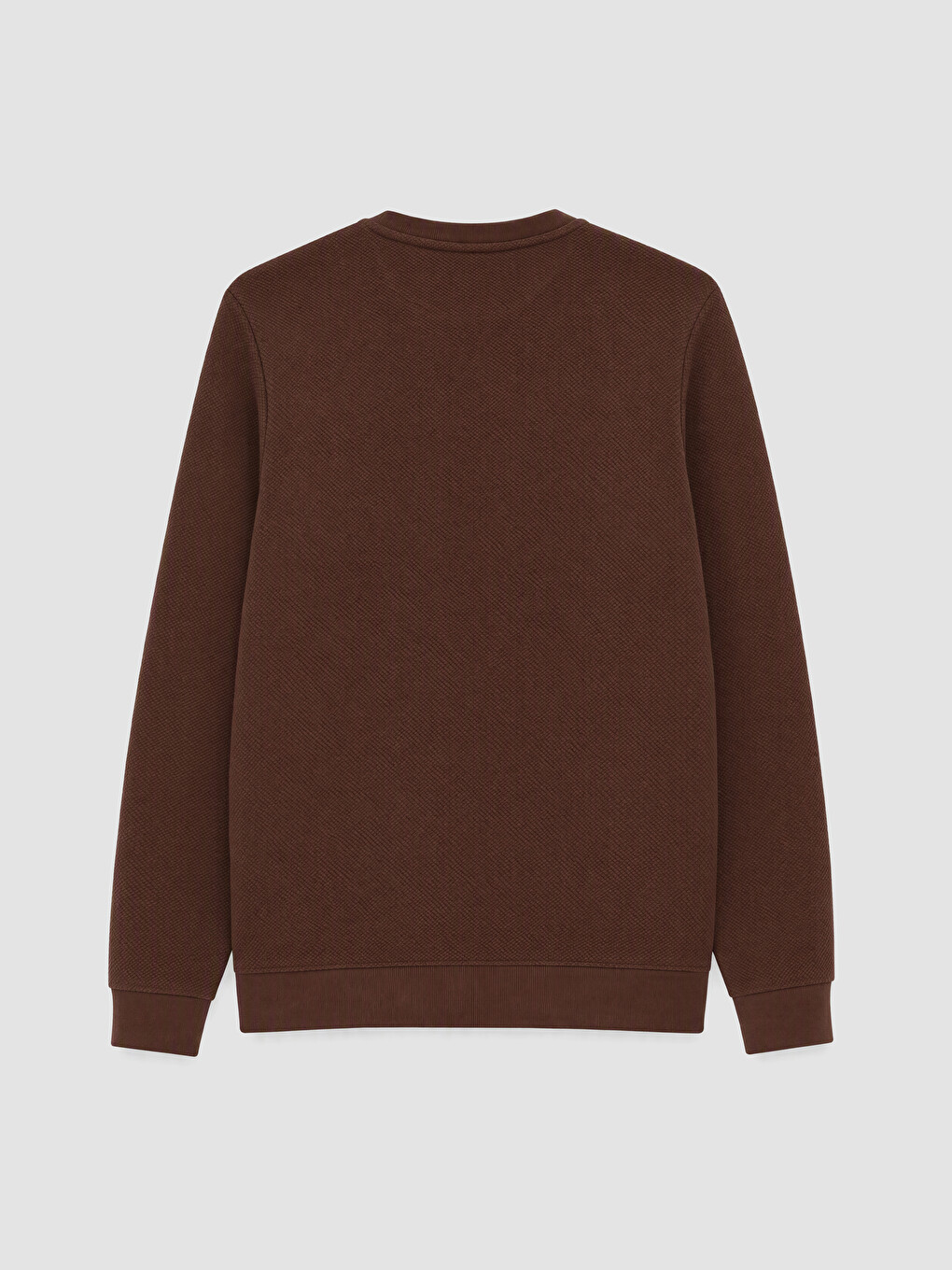 Kahverengi Bisiklet Yaka Erkek Sweatshirt-2