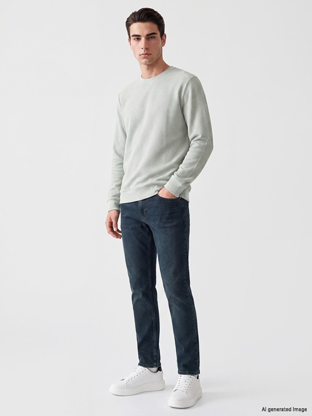Man Green Sweatshirt-1