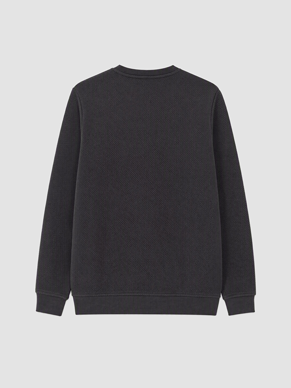 Antrasit Bisiklet Yaka Erkek Sweatshirt-5