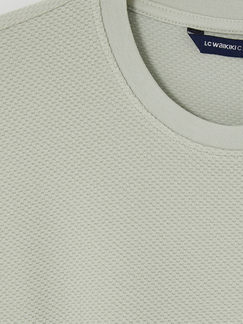 Yeşil Bisiklet Yaka Erkek Sweatshirt-6