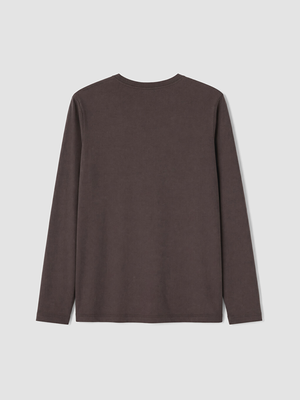 Mashkull Ngjyre Kafe T-shirt-2