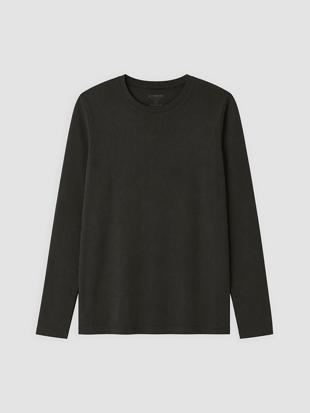 Crew Neck Long Sleeve Jersey Men's T-shirt-3