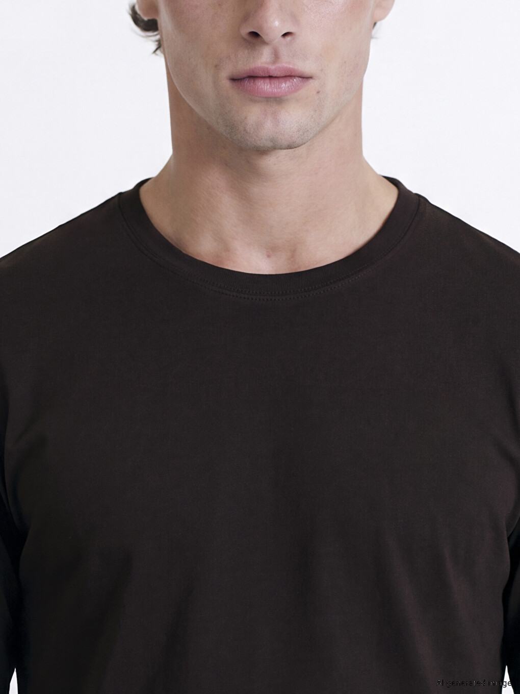 Crew Neck Long Sleeve Jersey Men's T-shirt-2