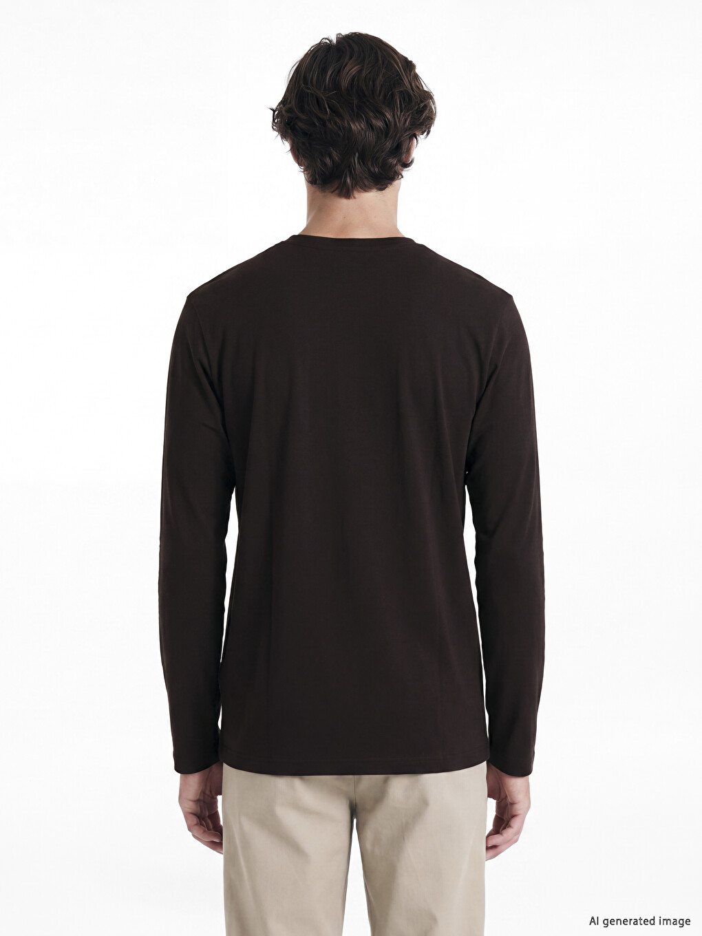 Crew Neck Long Sleeve Jersey Men's T-shirt-3