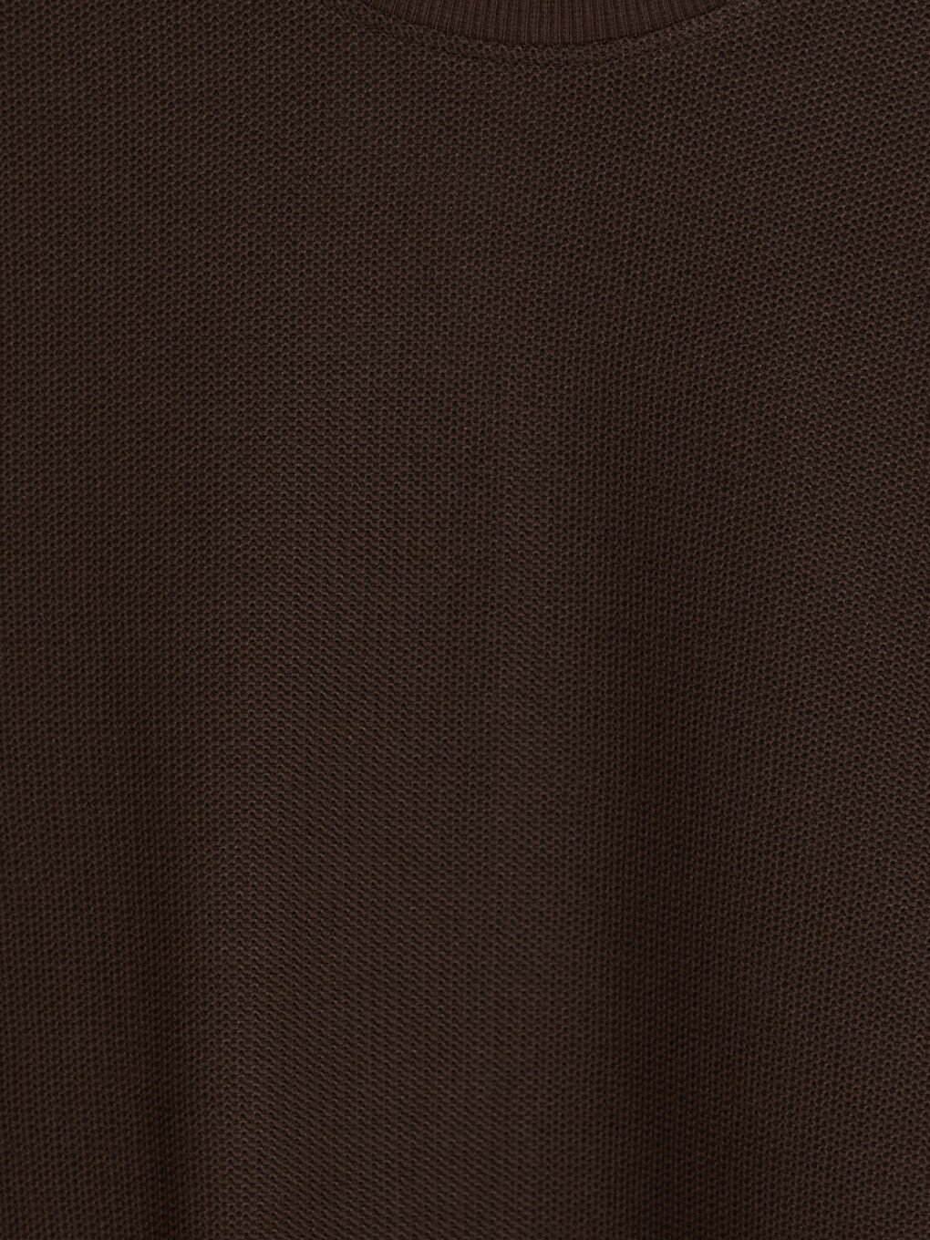 Kahverengi Bisiklet Yaka Erkek Kalın Sweatshirt-1
