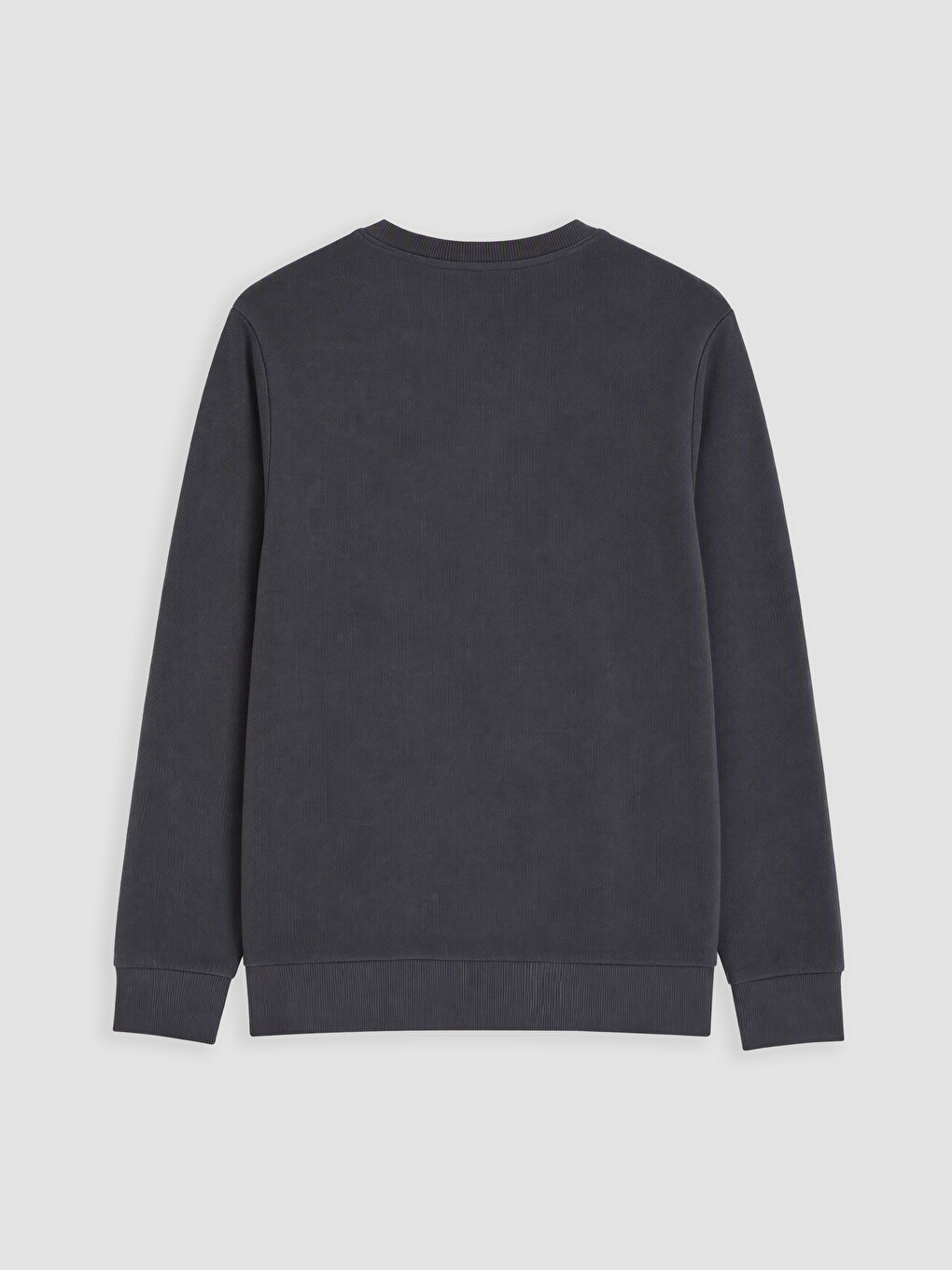 İndigo Bisiklet Yaka Erkek Kalın Sweatshirt-2