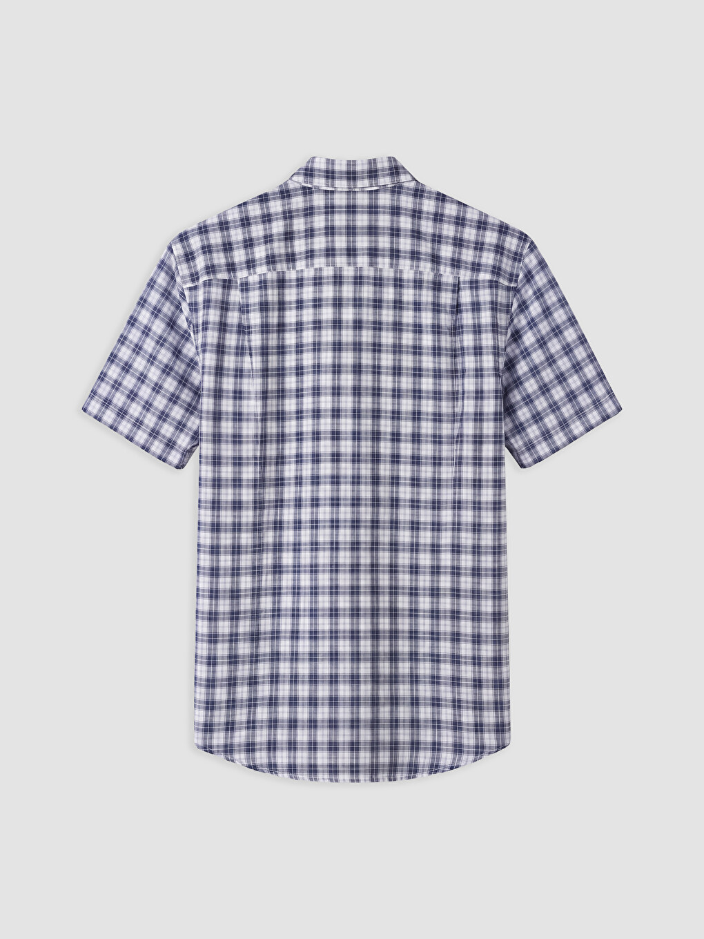 Regular Fit Plaid Poplin Men's Shirt-4