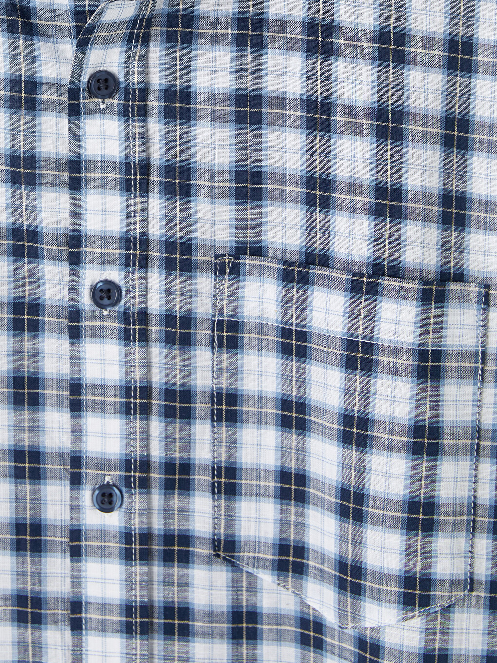 Regular Fit Plaid Poplin Men's Shirt-5