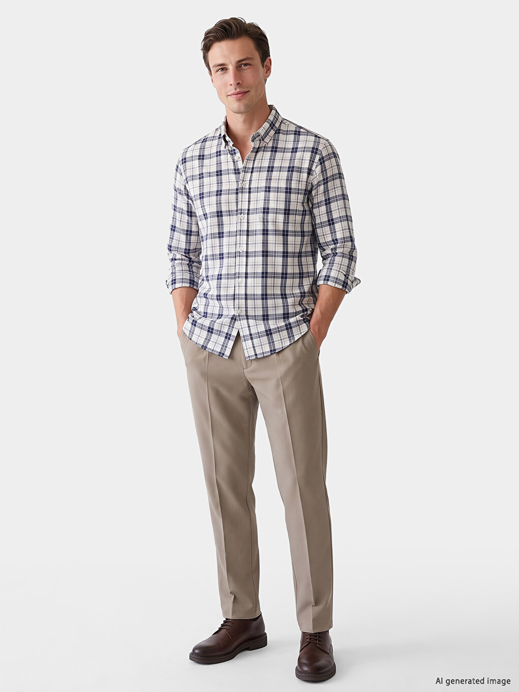 Man Beige Shirt-1