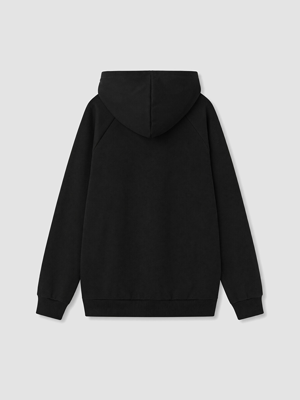 Siyah Kapüşonlu Erkek Çocuk Kalın Fermuarlı Sweatshirt-2