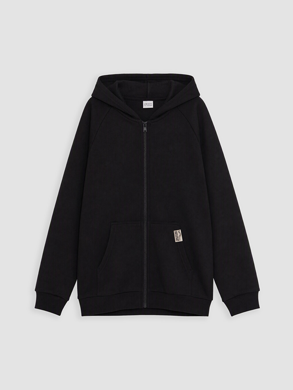 Hooded Boys' Thick Zippered Sweatshirt