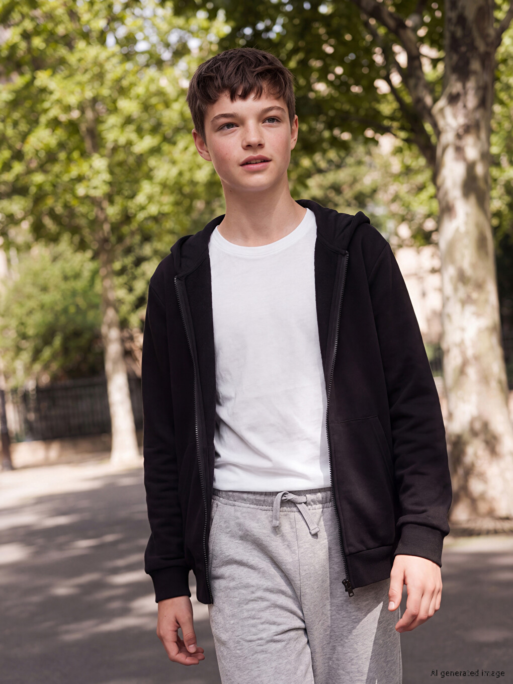 Crew Neck Boys' T-shirt-1