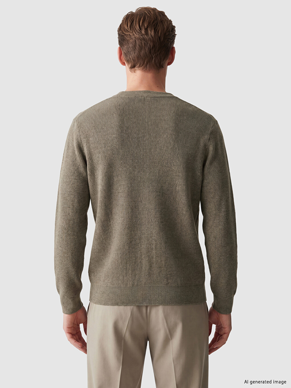 Man Beige Cardigan-3