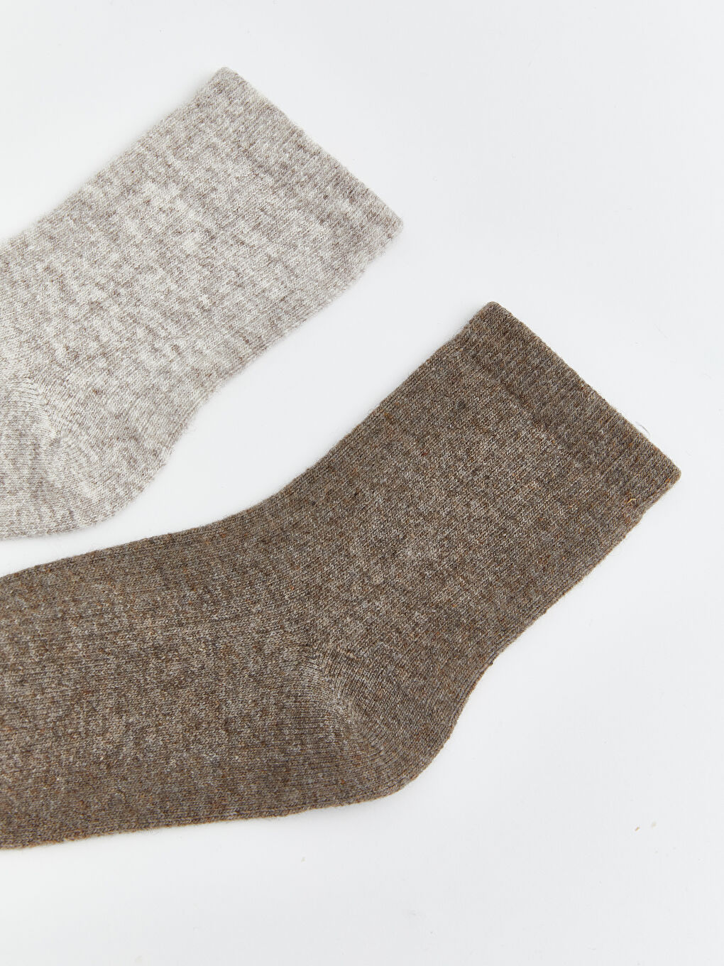 Bej Kız Çocuk Soket Çorap 2'li-1