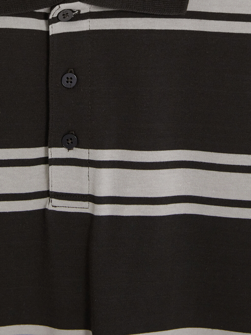 Antrasit Polo Yaka Çizgili Erkek Sweatshirt-2
