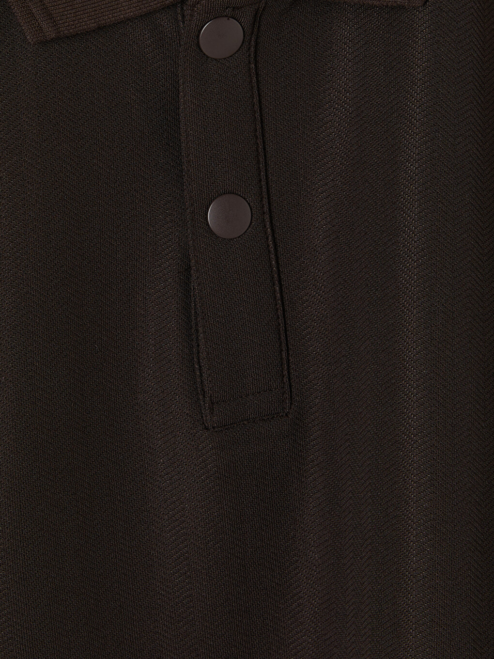 Kahverengi Polo Yaka Erkek Sweatshirt-4