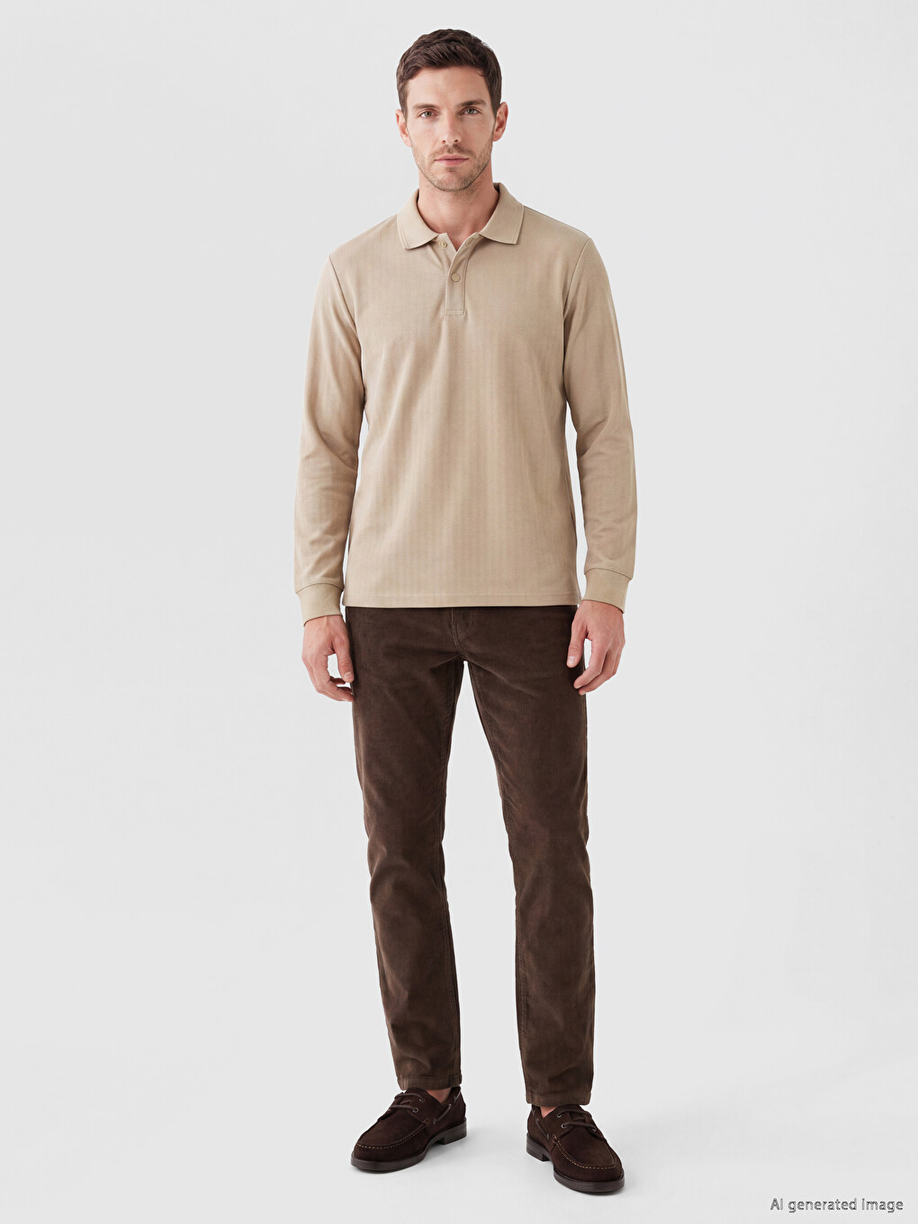 Polo Collar Men's Sweatshirt-1