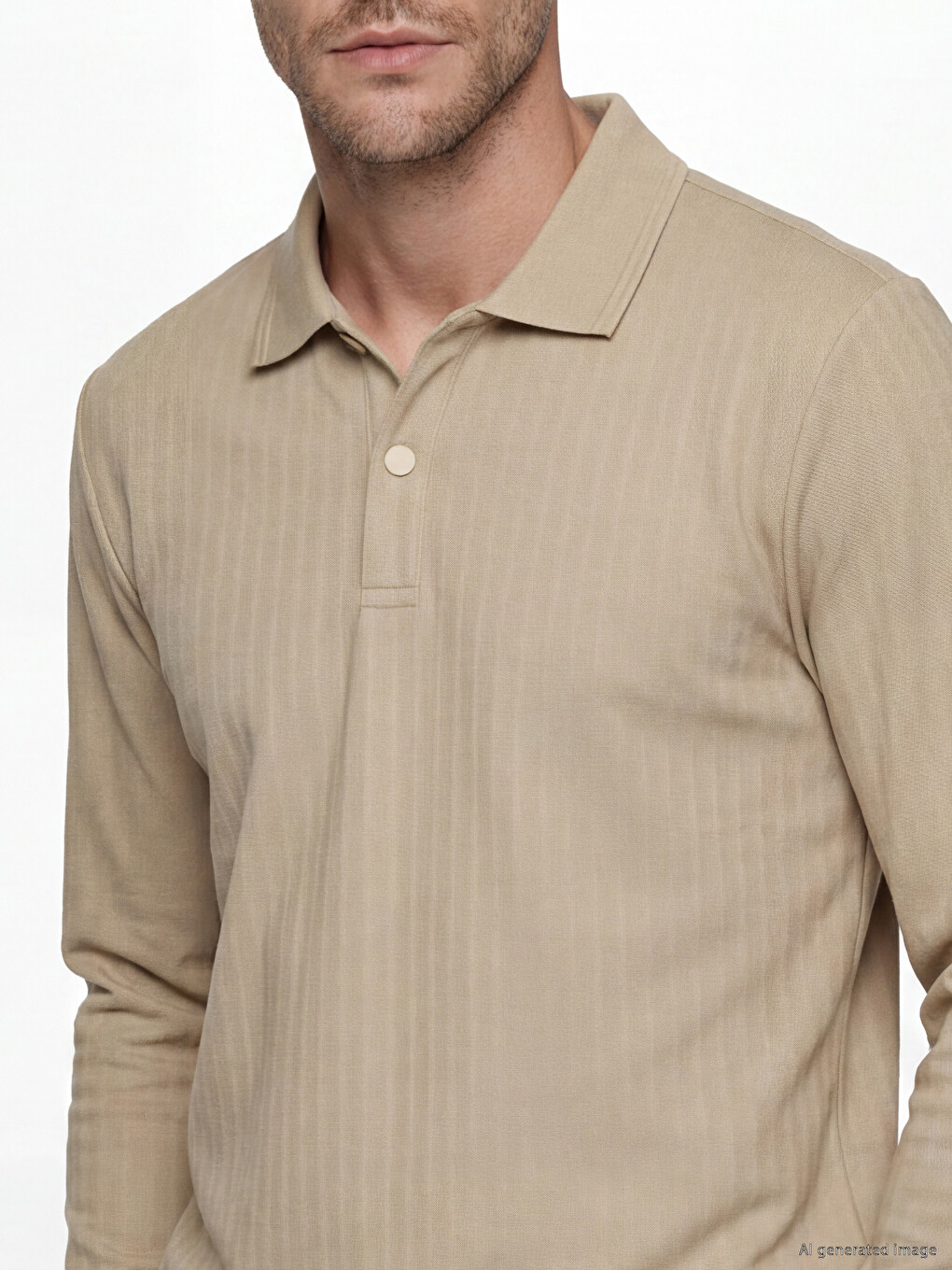Polo Collar Men's Sweatshirt-2