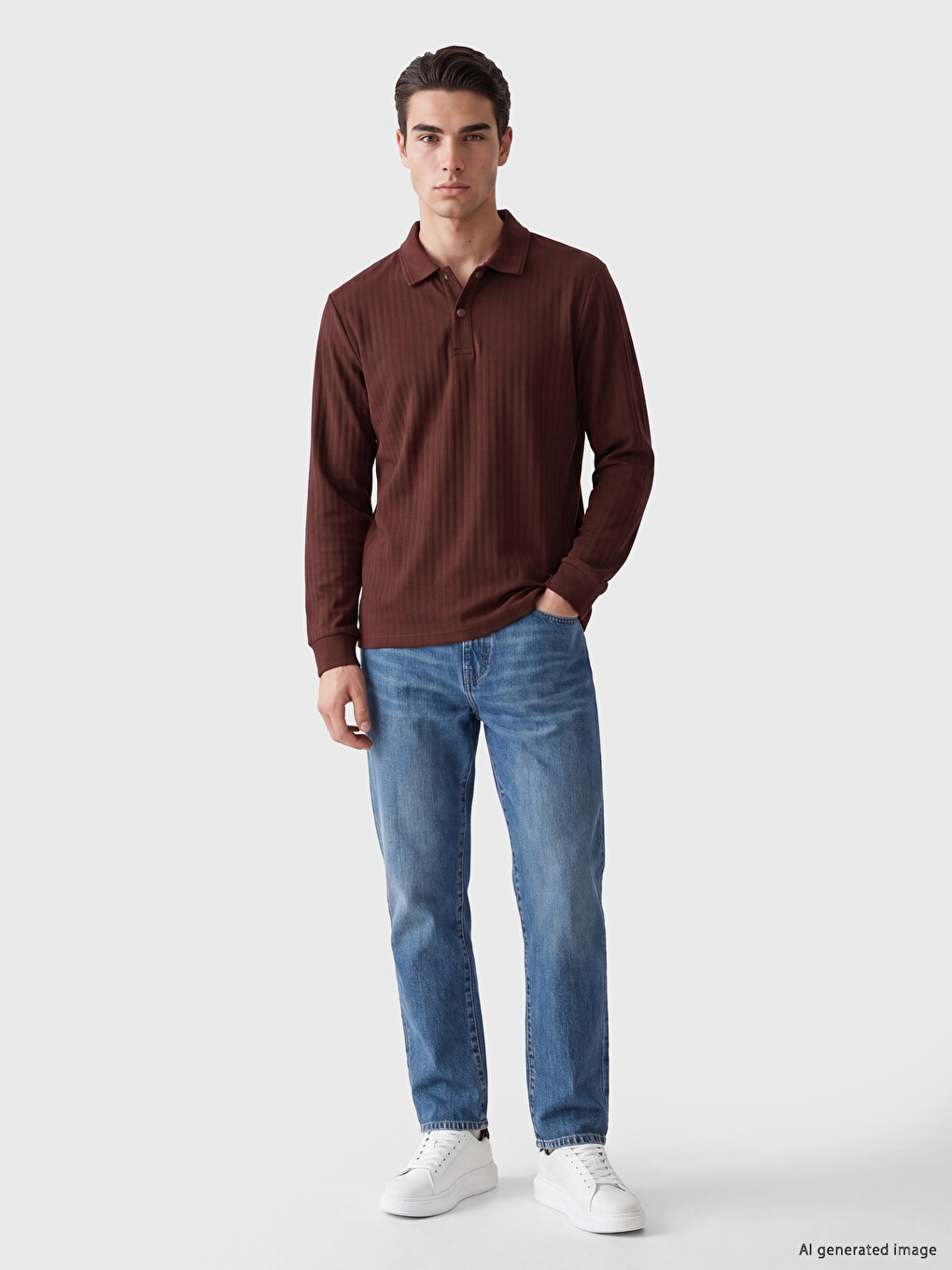 Man Brown Sweatshirt-1