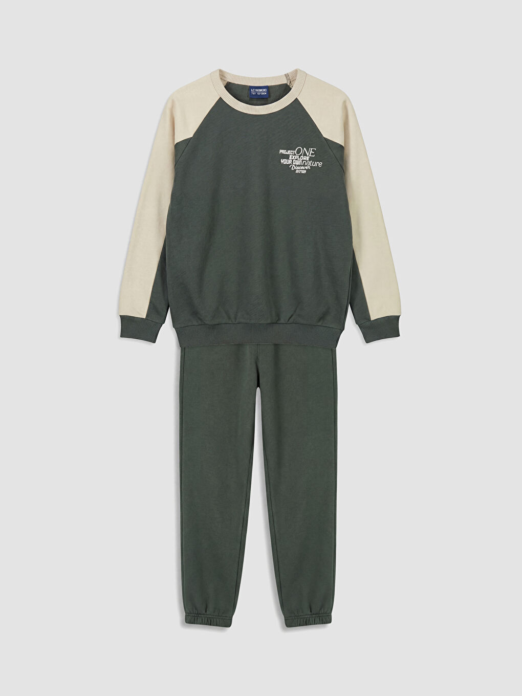 Yeşil Baskılı Erkek Çocuk Eşofman Takım