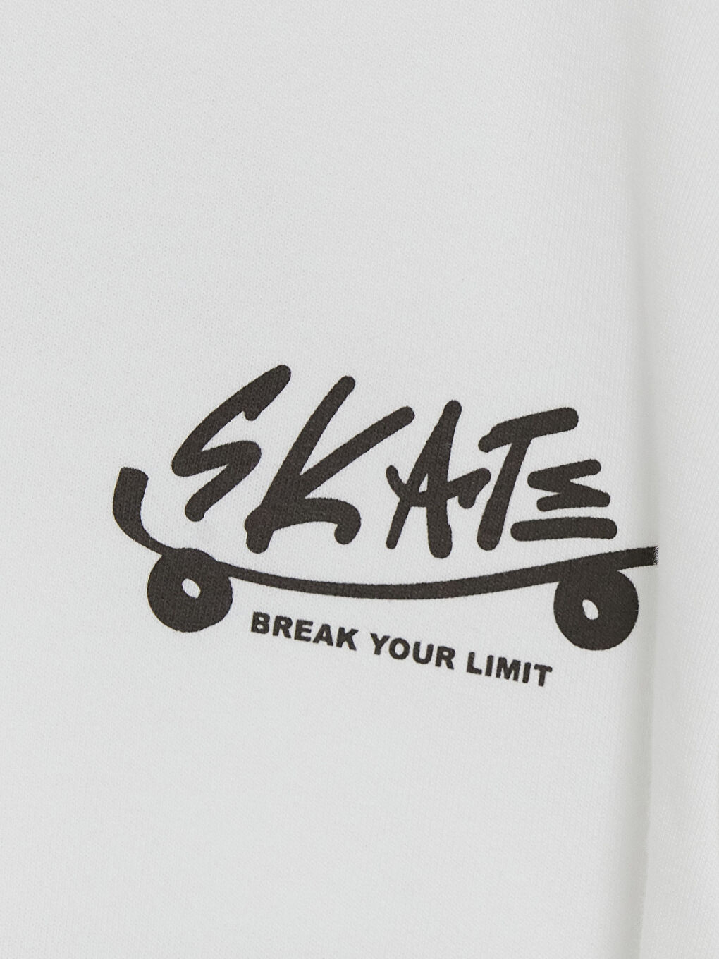 Ekru Bisiklet Yaka Baskılı Erkek Çocuk Sweatshirt-2