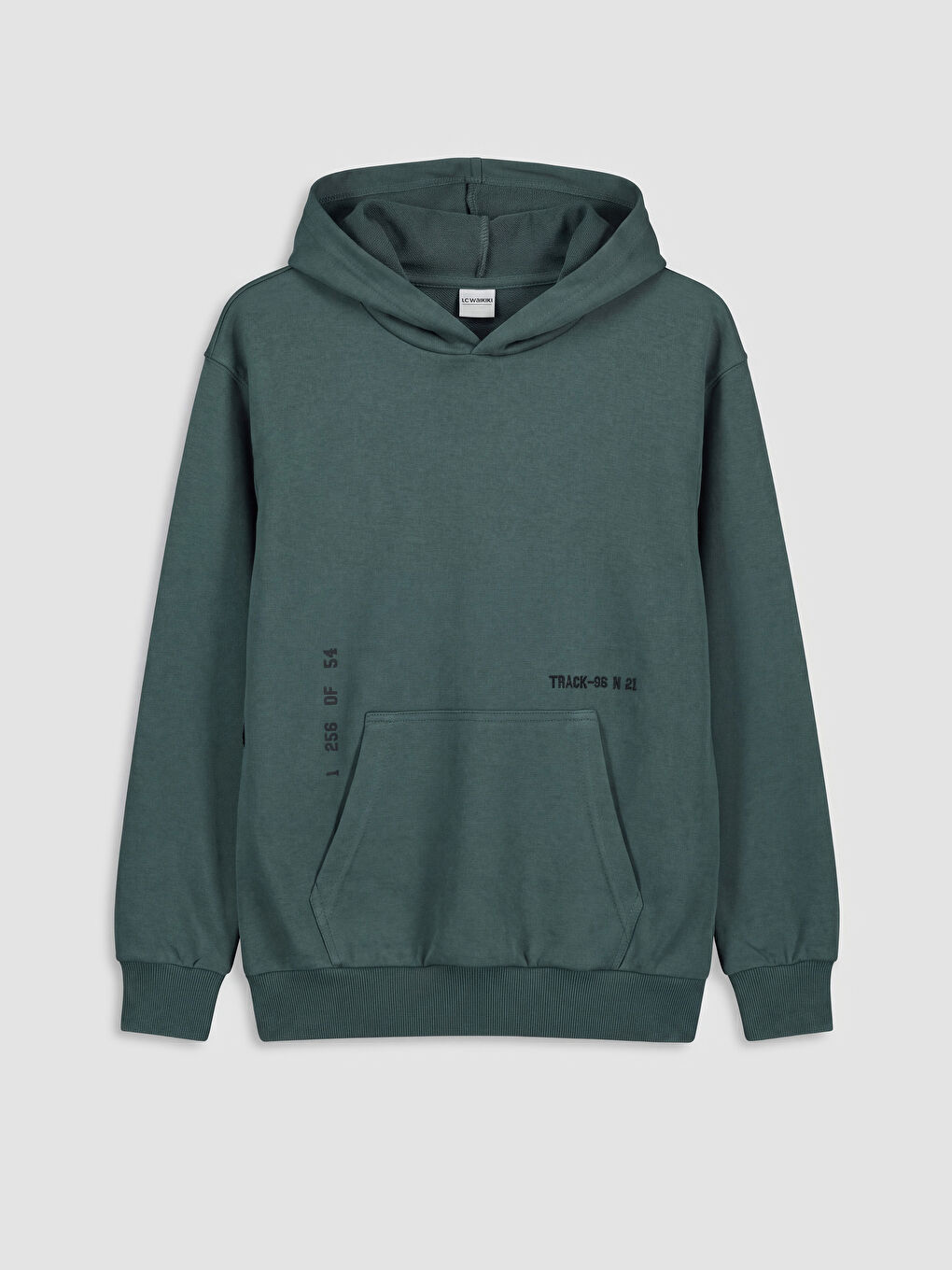 Yeşil Kapüşonlu Baskılı Erkek Çocuk Sweatshirt