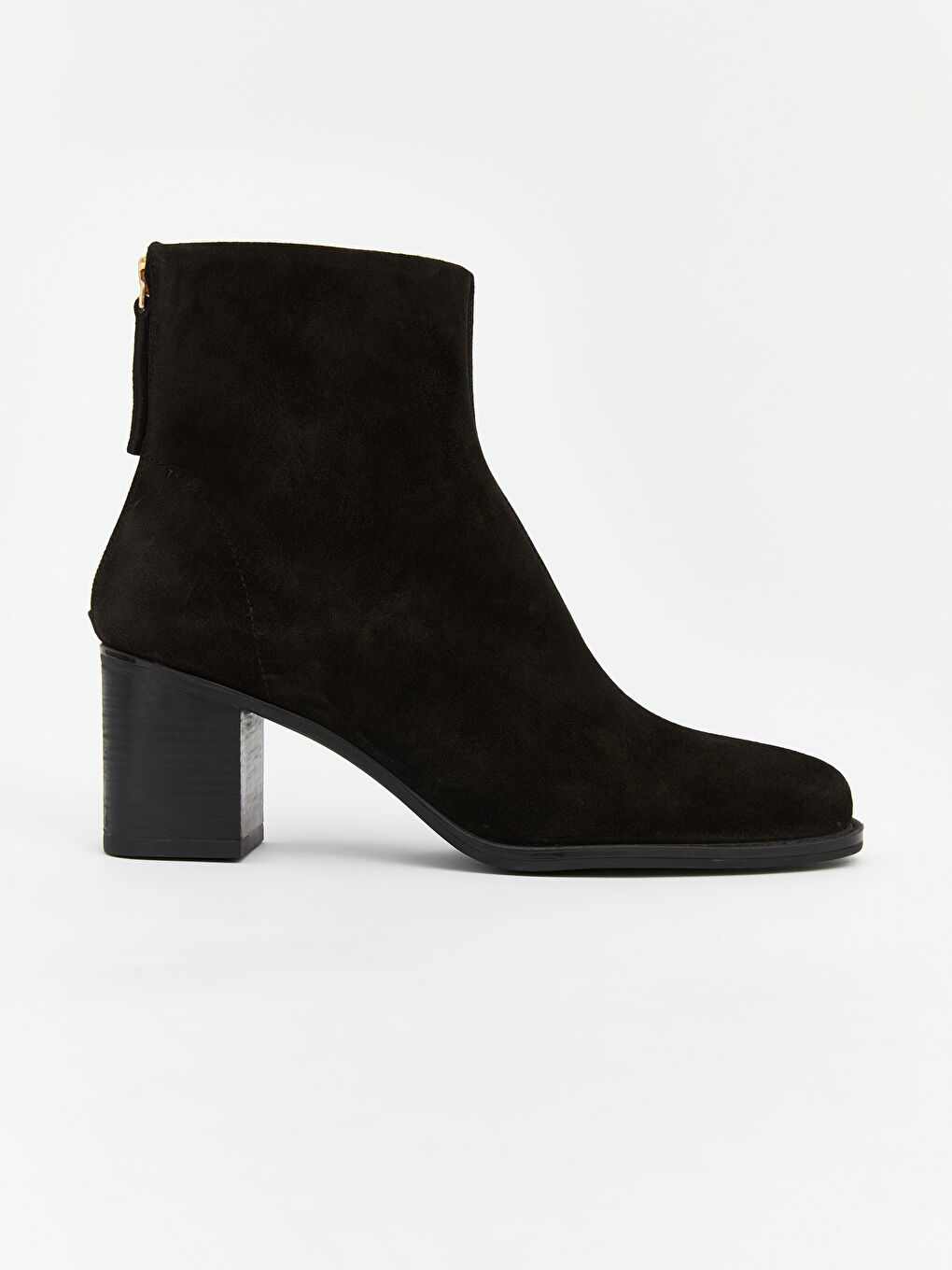 Siyah Süet Kadın Topuklu Ayakkabı-1