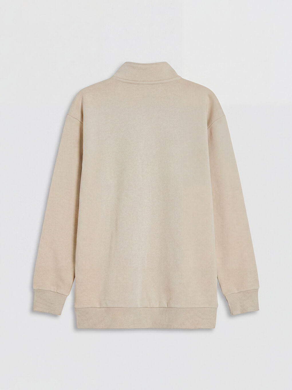 Bej Dik Yaka Erkek Çocuk Sweatshirt-1
