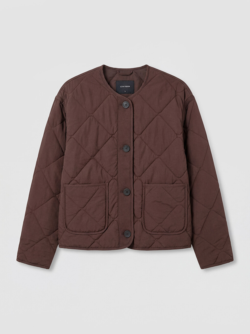 Bordo Baklava Desenli Oversize Kadın Şişme Mont-5