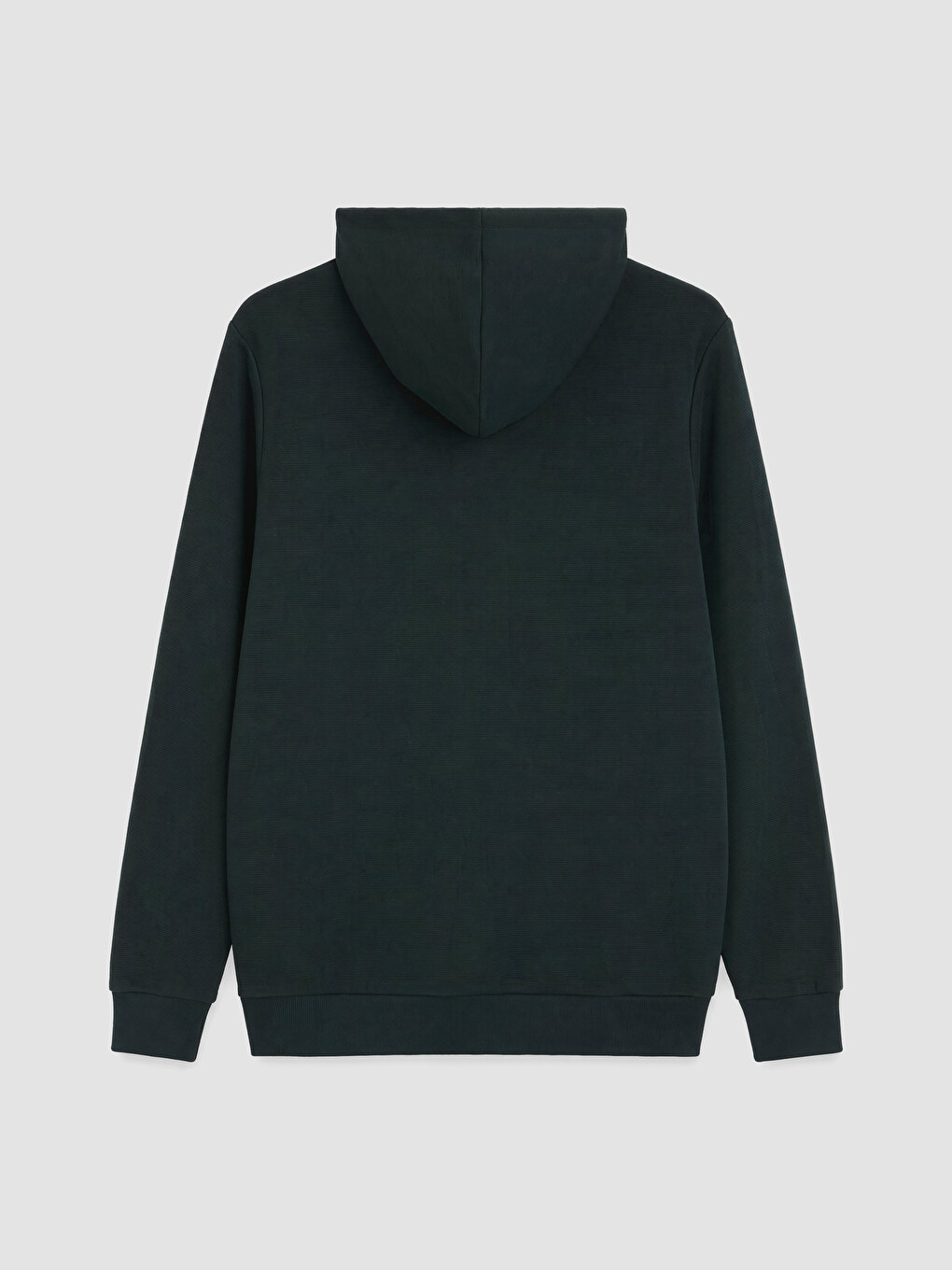 Petrol Kapüşonlu Erkek Fermuarlı Sweatshirt-5