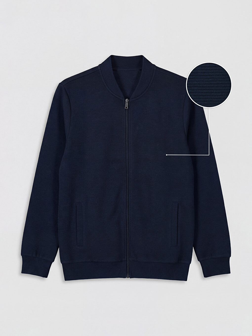 Baseballkragen Herren Reißverschluss-sweatshirt-4