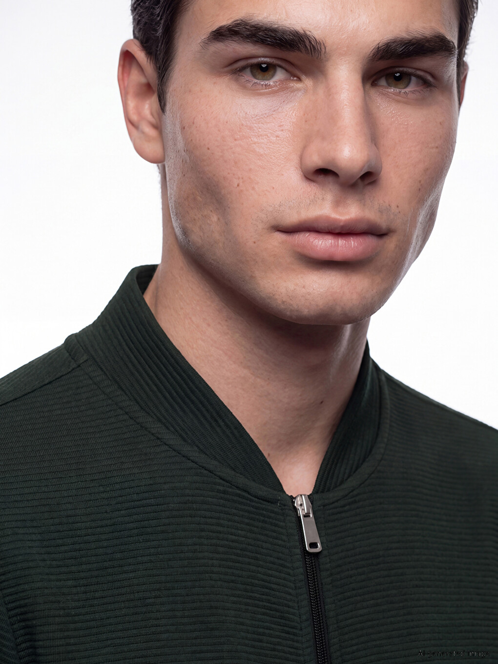 Baseball Collar Men's Zip-up Sweatshirt-2