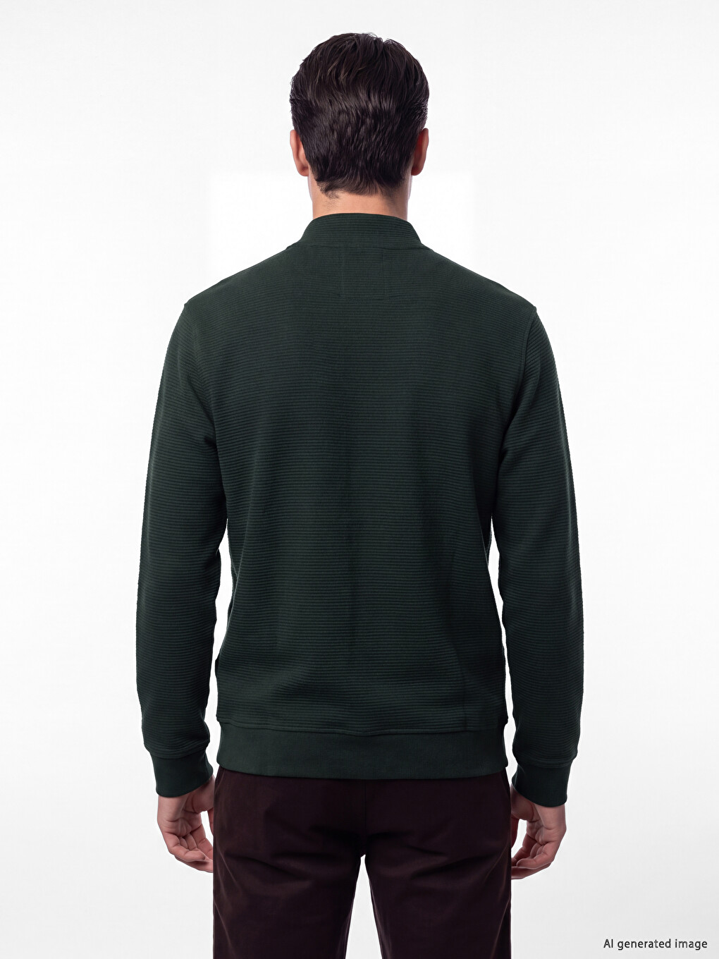 Baseball Collar Men's Zip-up Sweatshirt-3