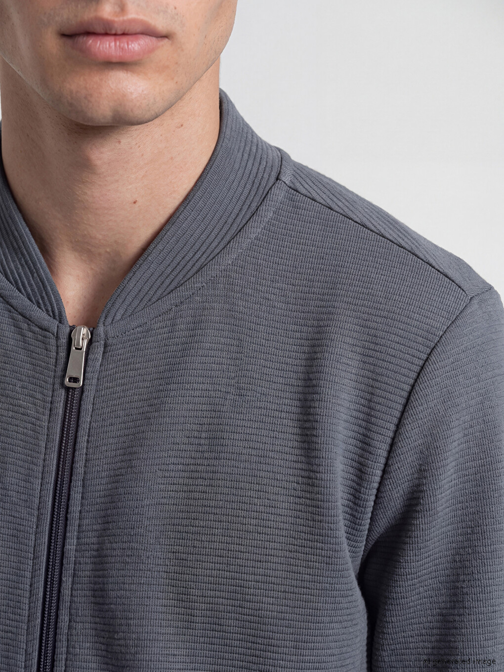 Baseball Collar Men's Zip-up Sweatshirt-2
