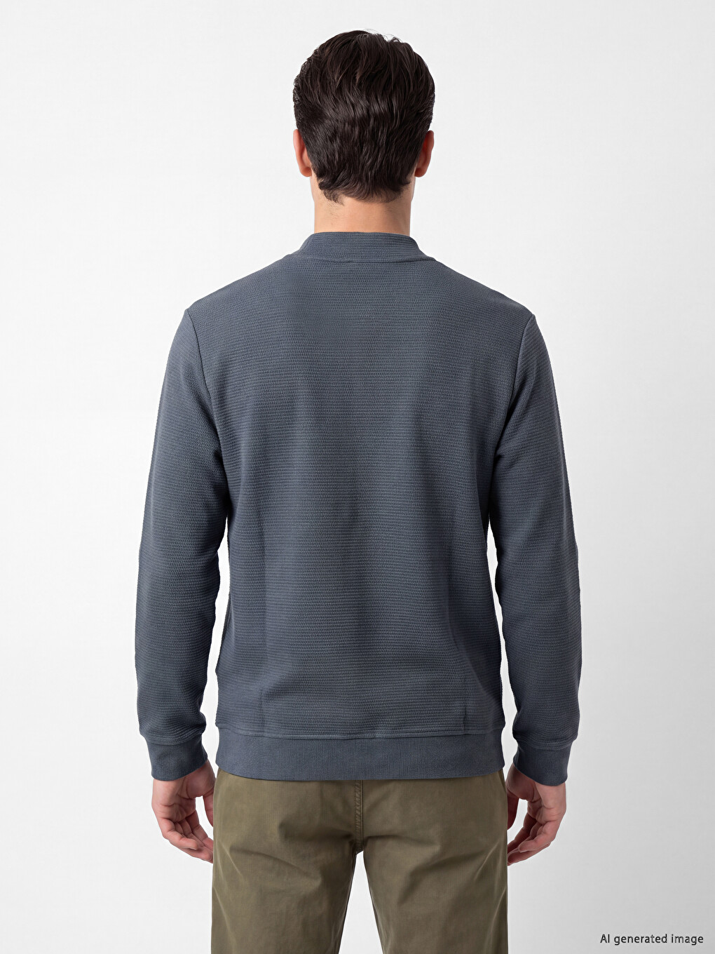 Baseball Collar Men's Zip-up Sweatshirt-3