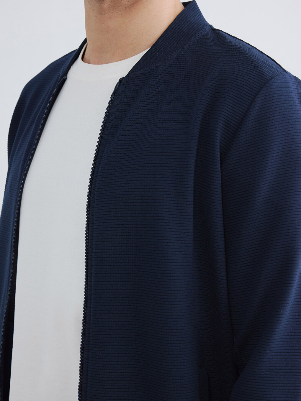 Baseballkragen Herren Reißverschluss-sweatshirt-2