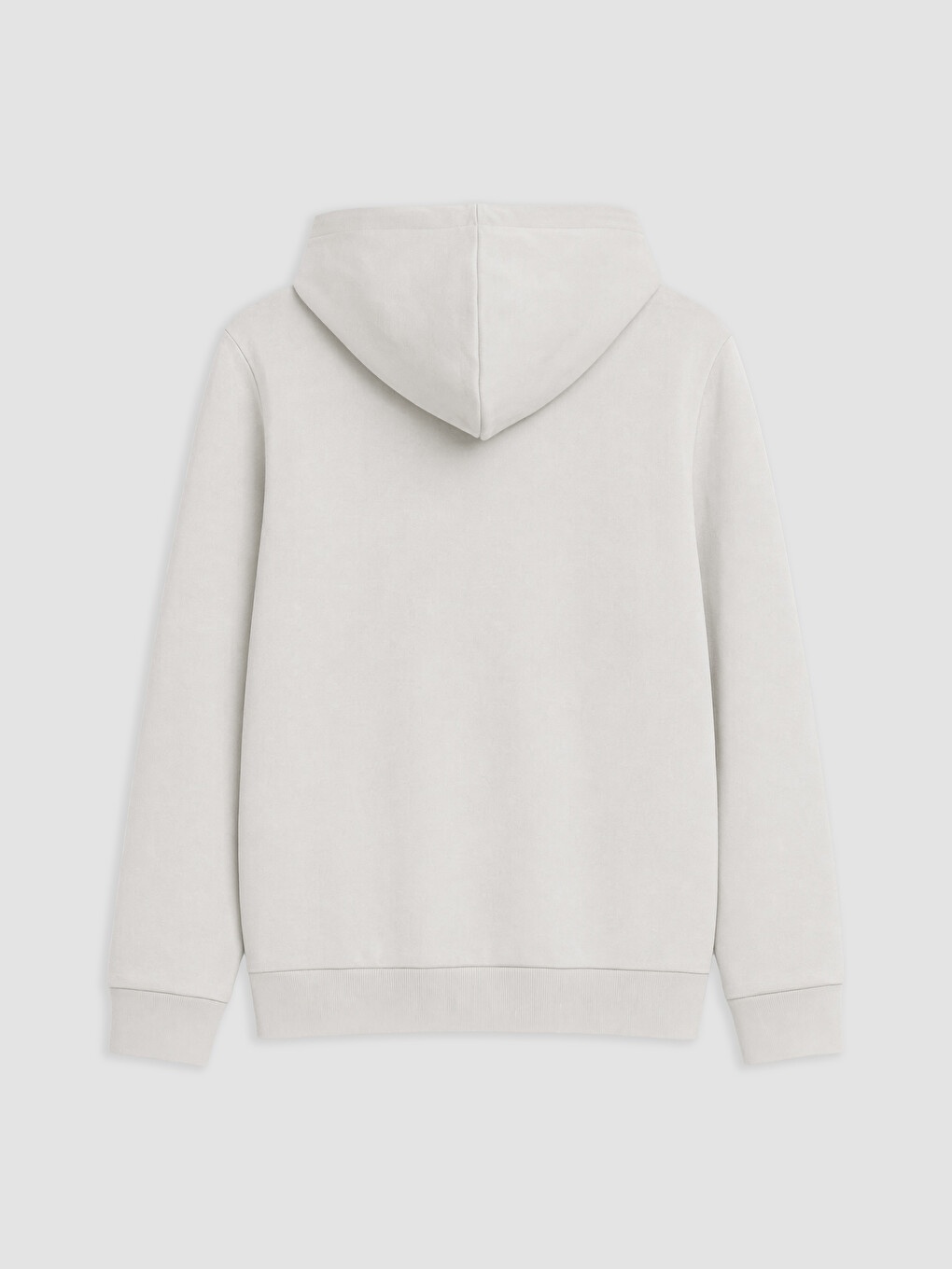 Gri Kapüşonlu Erkek Fermuarlı Sweatshirt-2