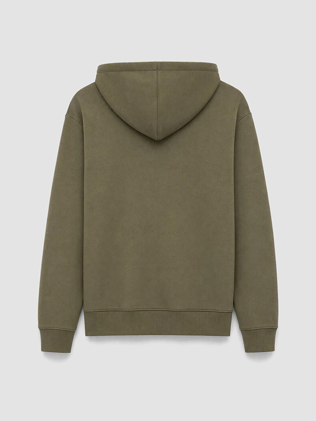Man Khaki Zip-up Sweatshirt-1