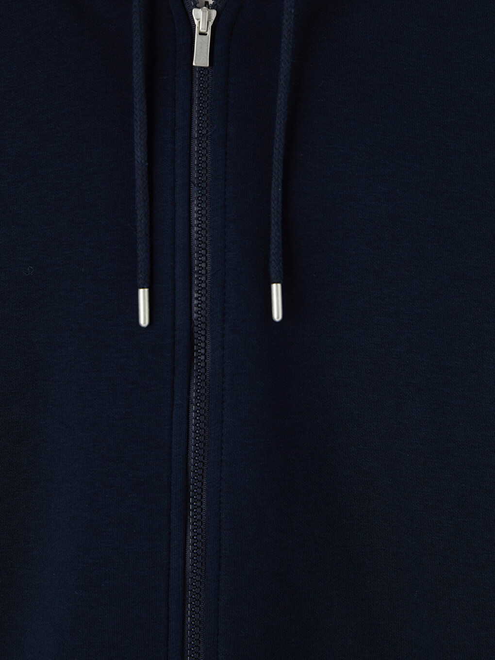 Lacivert Kapüşonlu Erkek Fermuarlı Sweatshirt-2