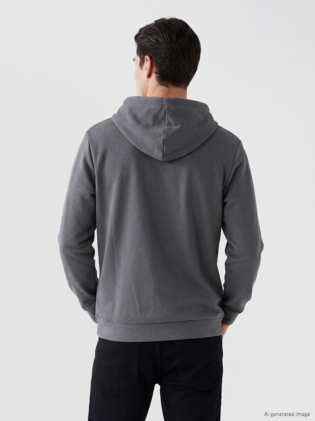 Hooded Men's Zip-up Sweatshirt-2