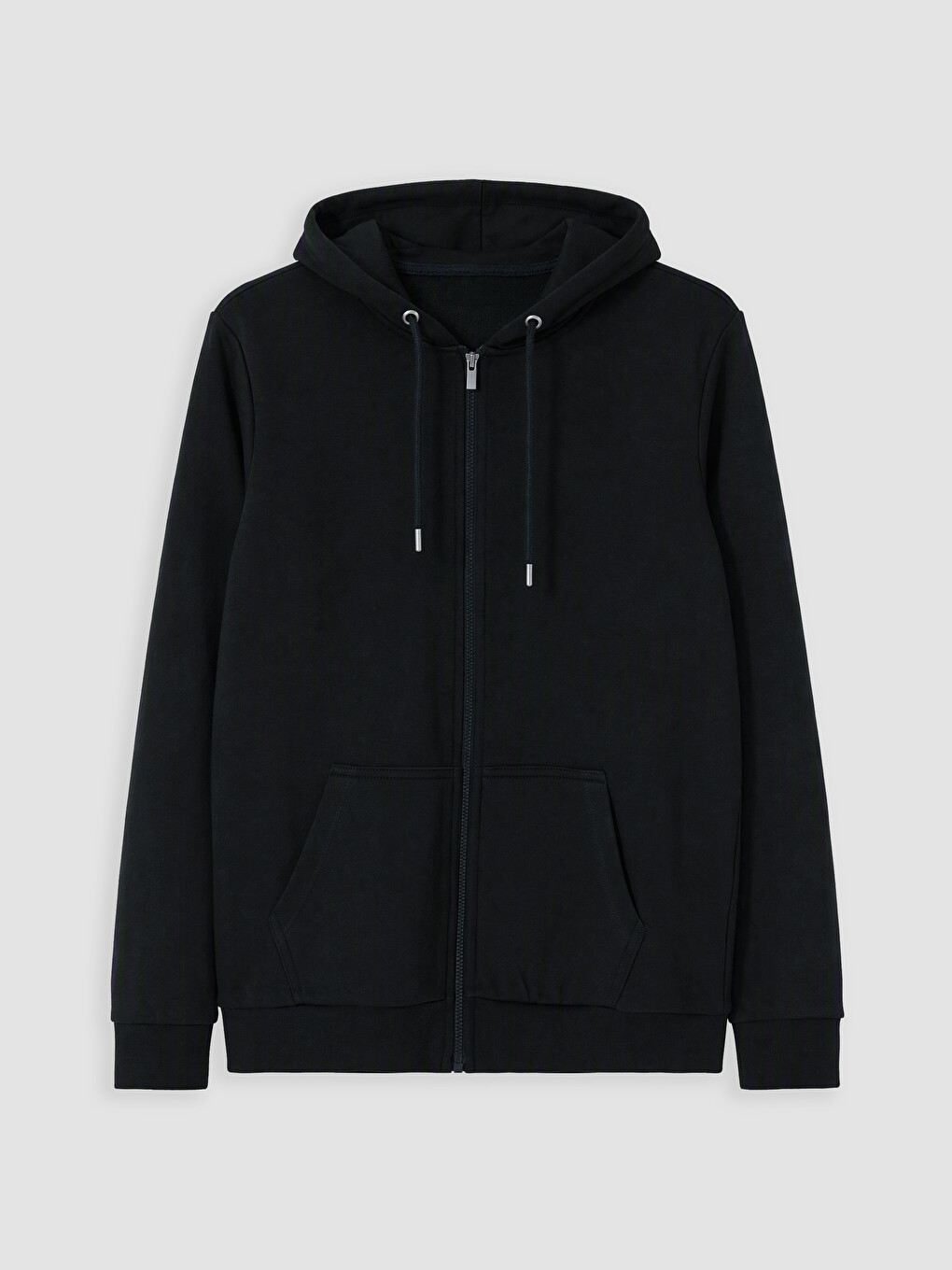 Yeşil Kapüşonlu Erkek Fermuarlı Sweatshirt