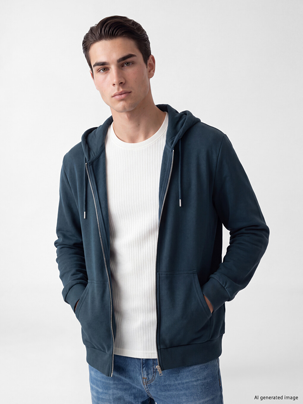 Hooded Men's Zip-up Sweatshirt
