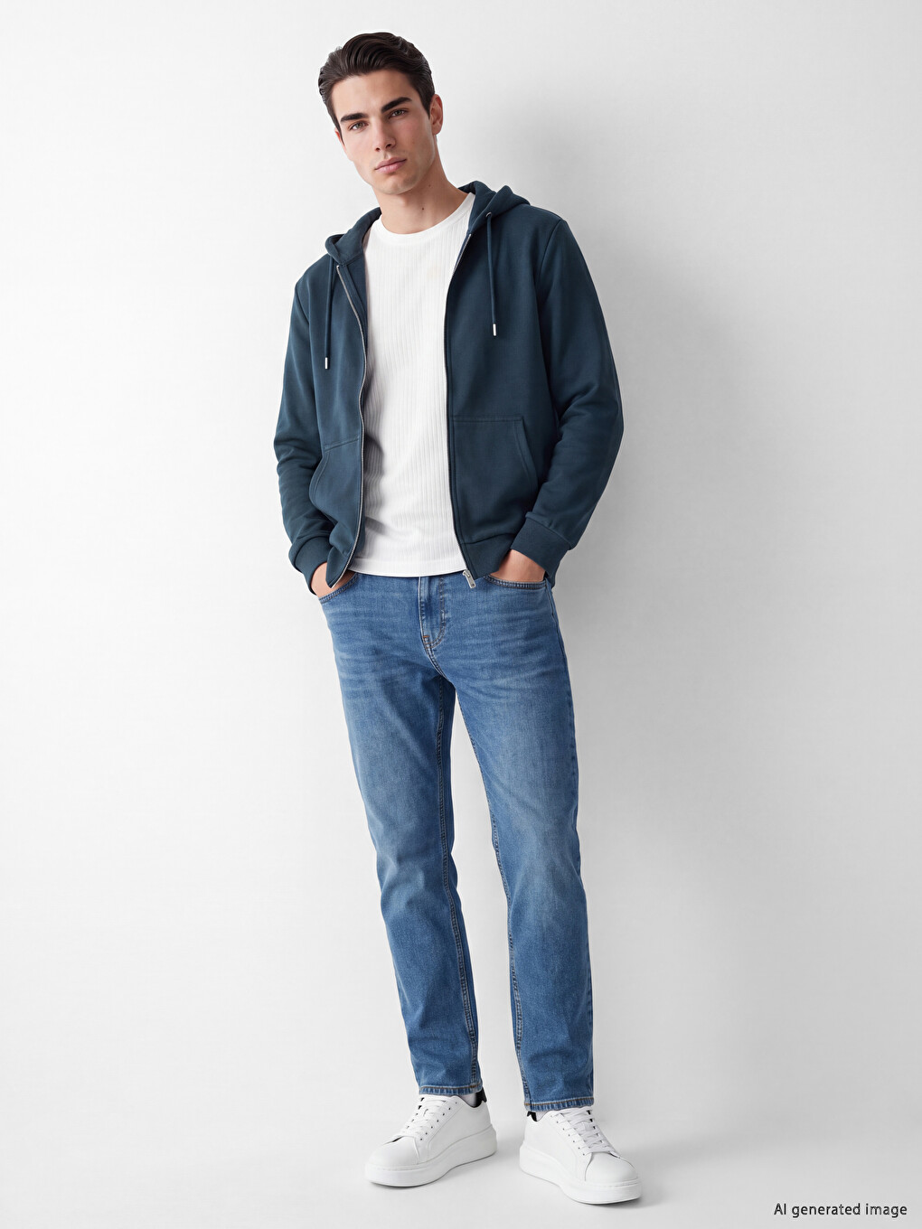 Hooded Men's Zip-up Sweatshirt-1