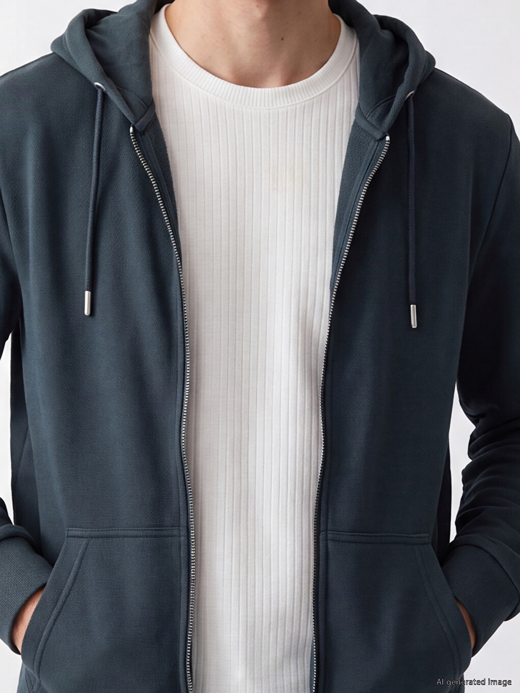 Hooded Men's Zip-up Sweatshirt-2