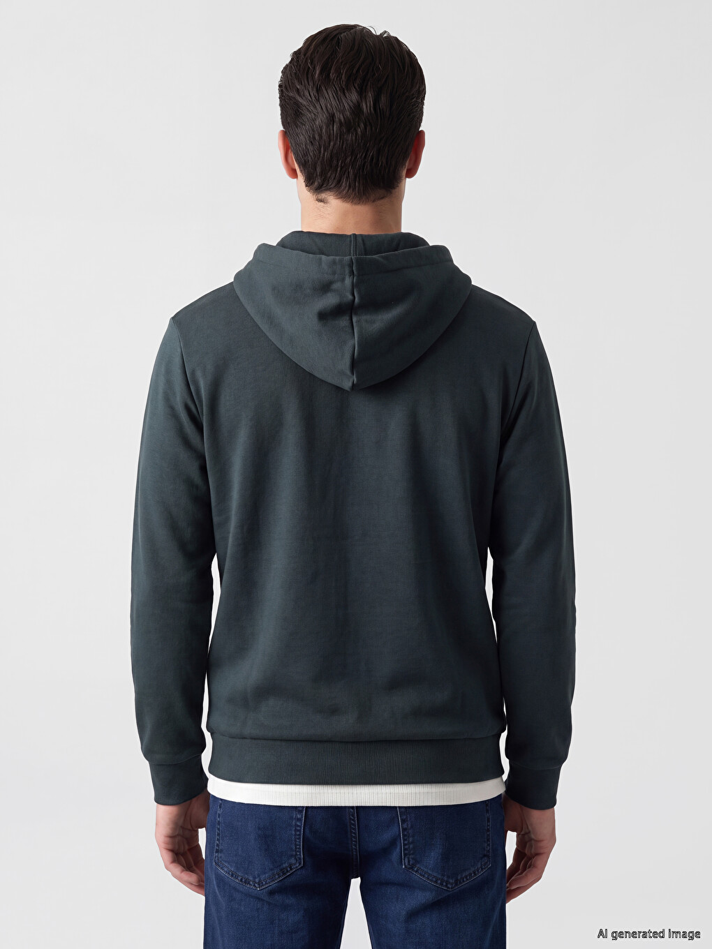 Hooded Men's Zip-up Sweatshirt-3
