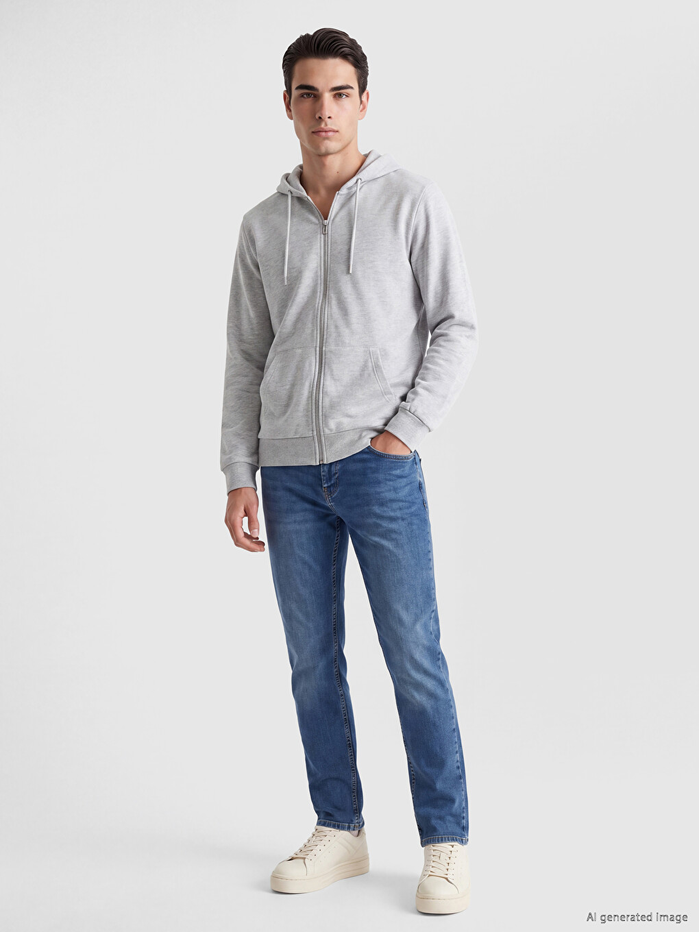 Hooded Men's Zip-up Sweatshirt-1