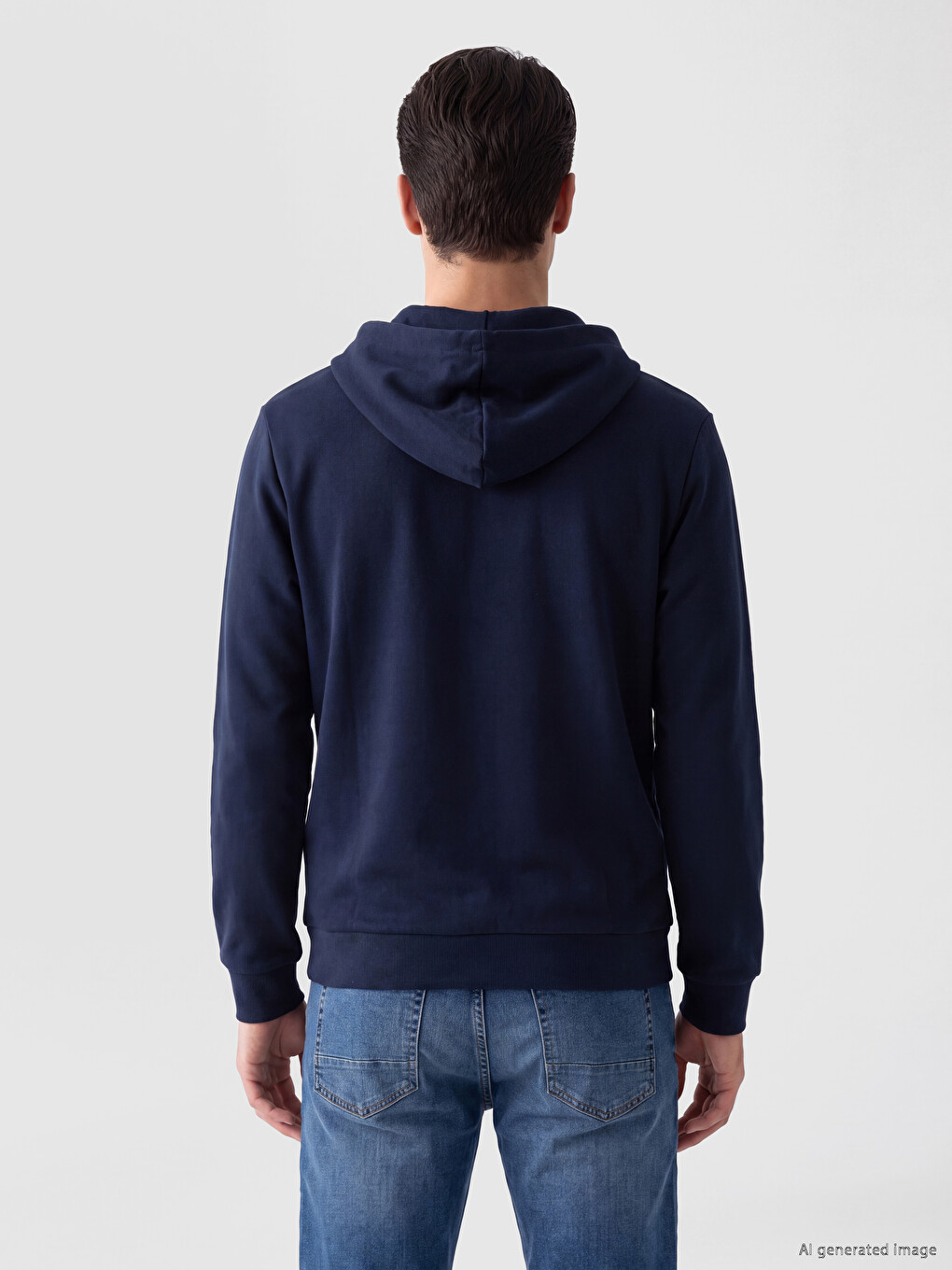 Hooded Men's Zip-up Sweatshirt-2