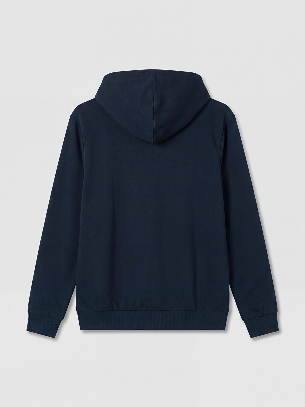 Lacivert Kapüşonlu Erkek Fermuarlı Sweatshirt-5